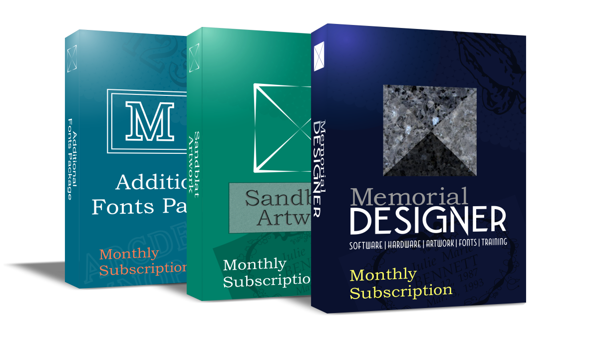 Already own CorelDRAW? MemorialDESIGNER Only, Monthly Subscription - Standalone