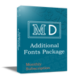Additional Fonts Package Monthly Subscription - Standalone