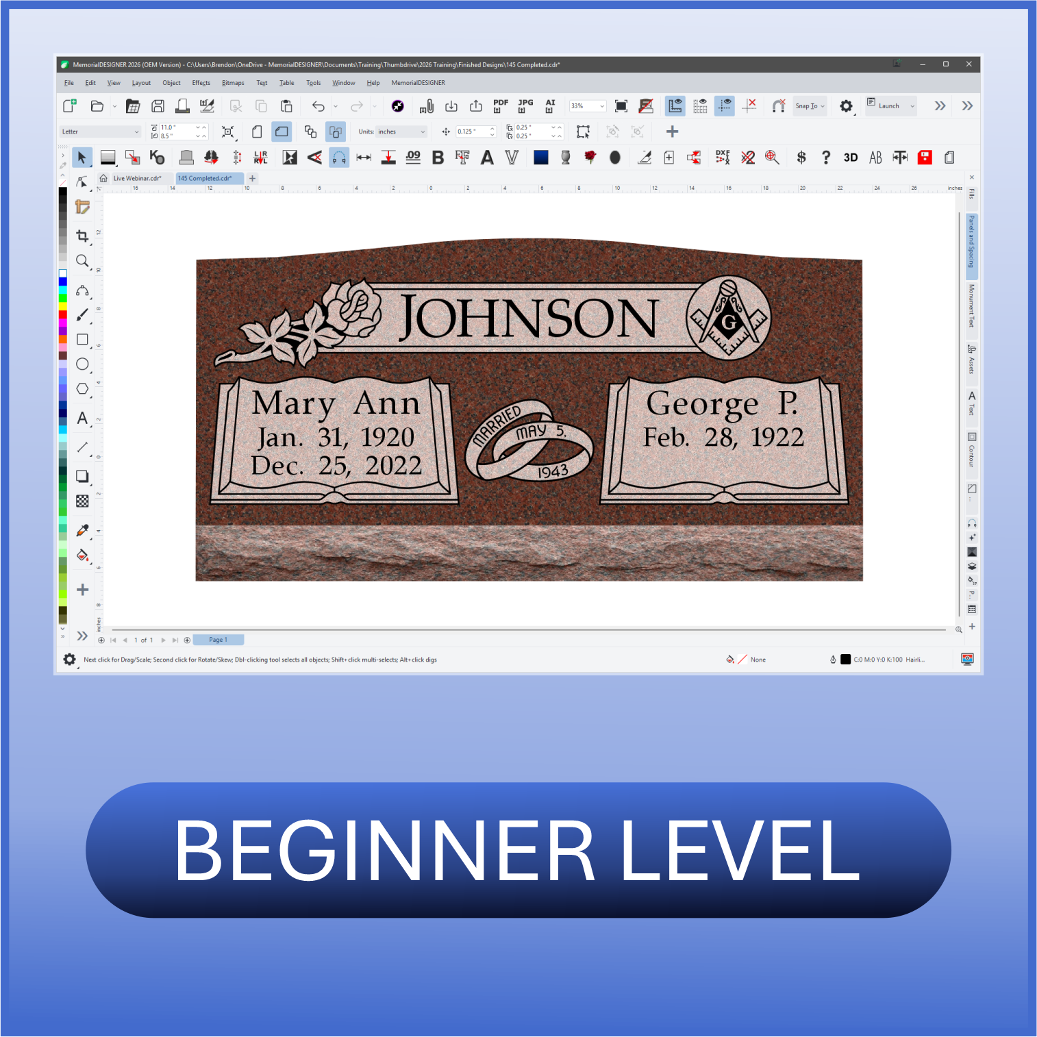 Beginner Session 1-2, Designing from a Template