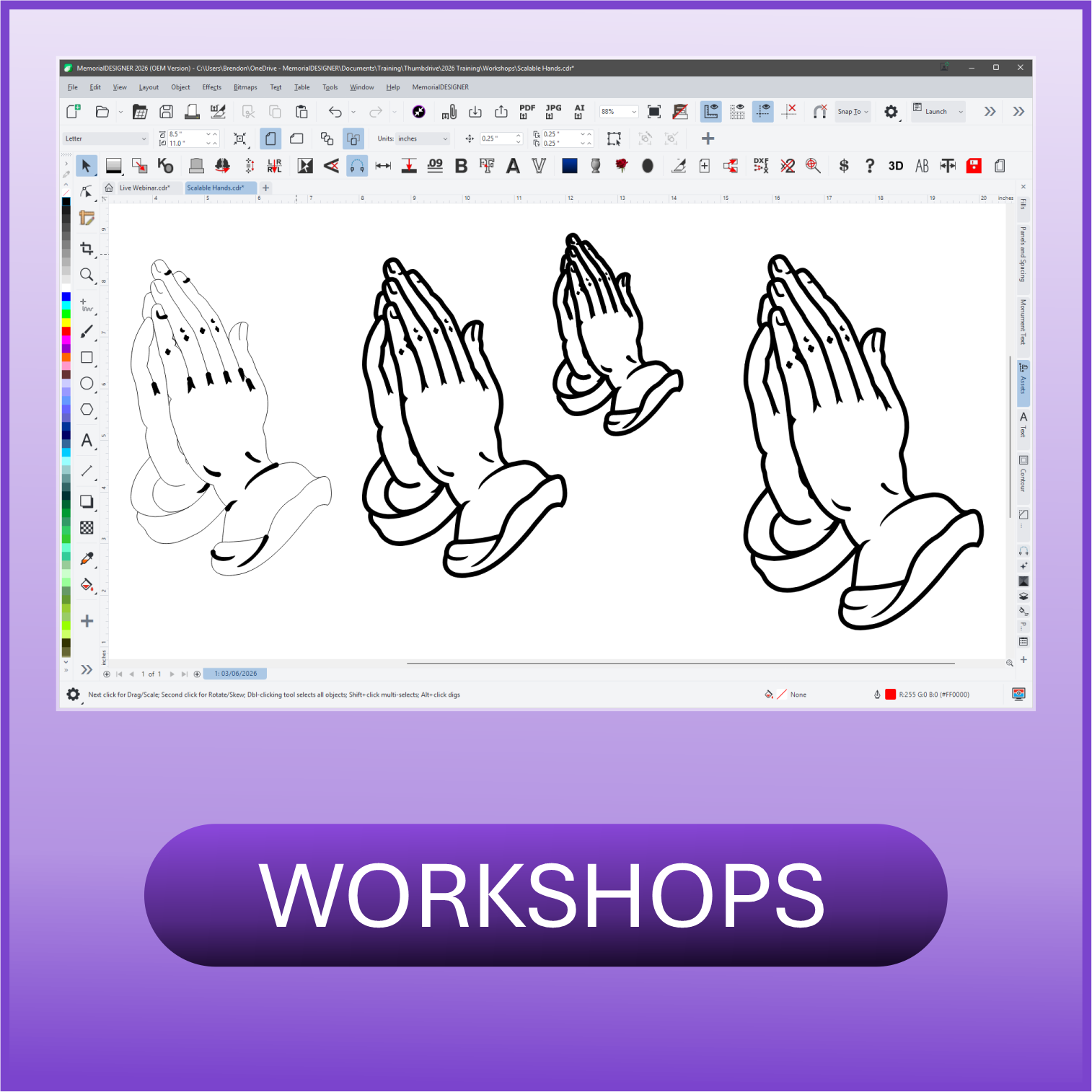 Workshop 1-4, Creating Scalable Artwork