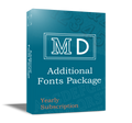 Additional Fonts Package Yearly Subscription - Standalone